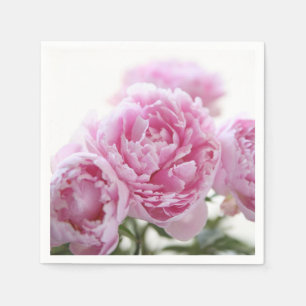 Roze pioenen servetten