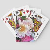 Roze Pioenen Spelen Kaarten (Achterkant)