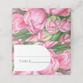 Roze pioenen - trouwplaats kaarten plaatskaartje (Buitenkant ongevouwen)