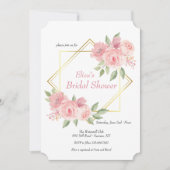 Roze pioenen uitnodiging (Voorkant)