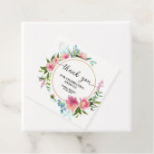 Roze Pioenen Verjaardag Bedankjes Labels (In situ)