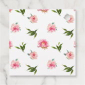 Roze Pioenen Verjaardag Bedankjes Labels (Achterkant)