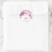 Roze pioenen verjaardagsfeestje waterverf ronde sticker (Tas)