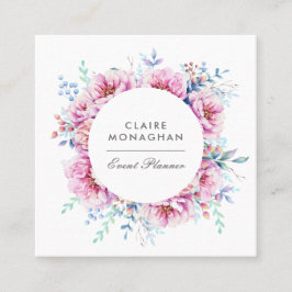 Roze Pioenen | Vierkante Visitekaartje