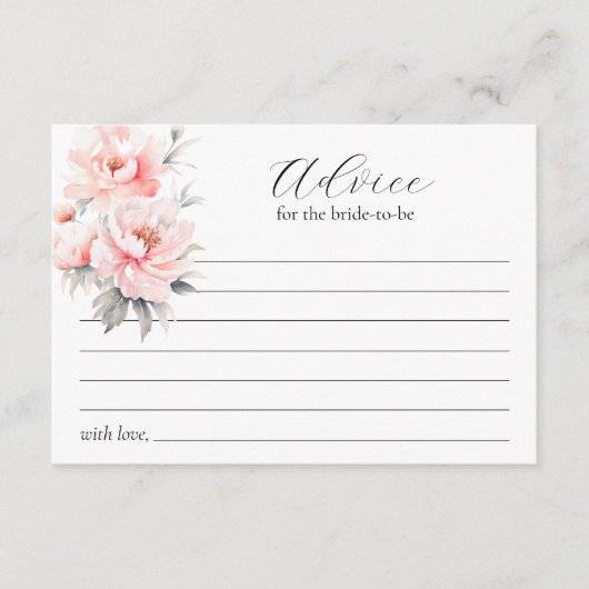 Roze Pioenen Vrijgezellenfeest bruid-to-be Advies (Voorkant)