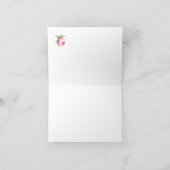 Roze Pioenen Waterverf Bloemen Bruiloft Dank u Bedankkaart (Binnen)