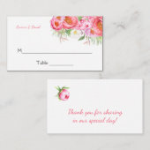 Roze Pioenen Waterverf Bloemen Plaatskaarten Plaatskaartje (Voorkant / Achterkant)