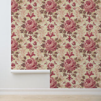 roze pioenenbloesem & bloemblaadjes classic flowe behang