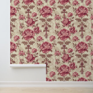 roze pioenenbloesem & bloemblaadjes classic flowe behang