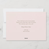 Roze Pioenenkrans Beste Mama Gelukkige Moederdag Feestdagenkaart (Achterkant)