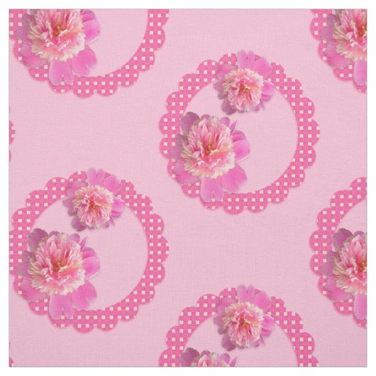 Roze Pioenenstof Stof (Swatch)