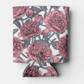 Roze pioenentuin blikjeskoeler (Voorkant)