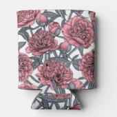 Roze pioenentuin blikjeskoeler (Achterkant)