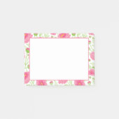 Roze Pioenentuin Post-it® Notes (Voorkant)