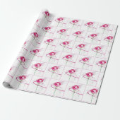Roze Pioenknop Abstract Schilderij Cadeaupapier (Uitgerold)