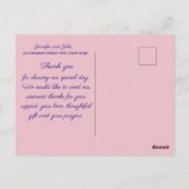 Roze Pioenpaarse Geometrische Frame Bedankt Briefkaart (Achterkant)