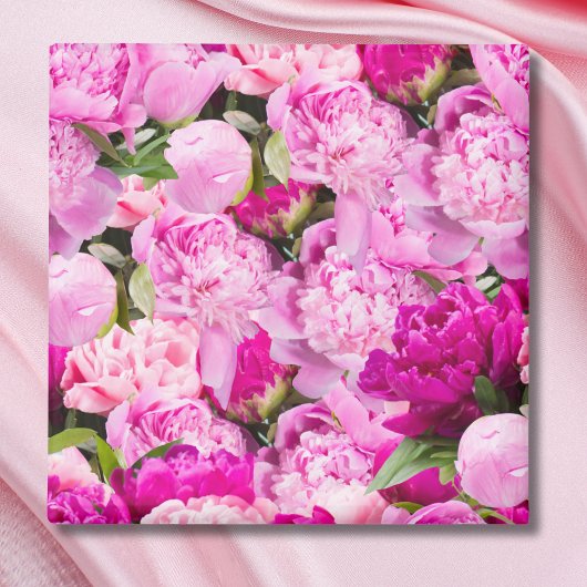Roze Pioenpatroon Magneet