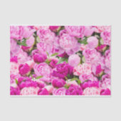 Roze Pioenpatroon Tissuepapier (Voorkant)