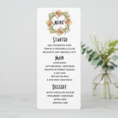 Roze Pioenrand Menu (Staand voorkant)