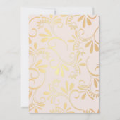 Roze Pioenrococo Flowers Baby shower Kaart (Achterkant)