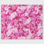 Roze pioenroos bloem inpakpapier (Vlak)