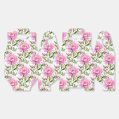 Roze pioenroos bloemen met salie groene bladeren bedankdoosjes (Ongevouwen)