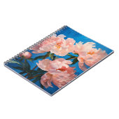 Roze pioenroos bloemen | Notitieboek (Linkerzijde)