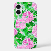 Roze pioenroos bloemen patroon Case-Mate iPhone case (Achterkant)