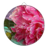 Roze pioenroos bloemenfotografie dartbord (Voorkant)