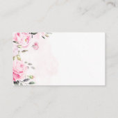 Roze pioenroos Floral Raad hoeveel kussen spel Kaa Informatiekaartje (Achterkant)