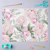 Roze pioenroos florale decoupage tissuepapier (Craft)