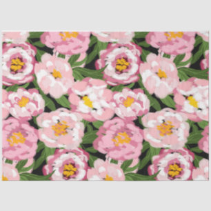 Roze pioenroos florale decoupage tissuepapier
