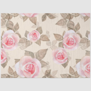Roze pioenroos florale decoupage tissuepapier