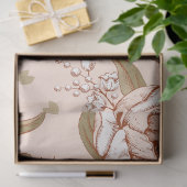 Roze pioenroos florale decoupage tissuepapier (Geschenk)