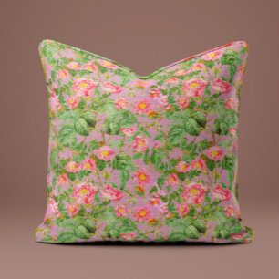Roze Pioenroos Kussen in Blush Lilac