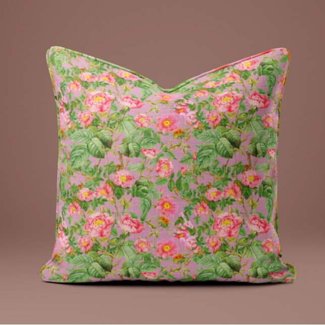 Roze Pioenroos Kussen in Blush Lilac (Creator heeft geüpload)