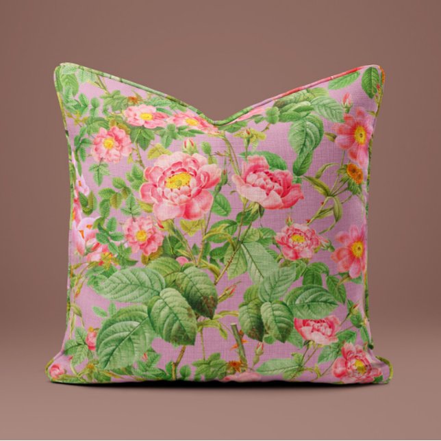Roze Pioenroos Kussen in Blush Lilac (Creator heeft geüpload)