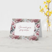 Roze pioenroos patroon voor het krijgen van oude H Kaart (Gele Bloem)