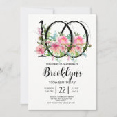 Roze Pioenrozen 100ste Verjaardag Kaart (Voorkant)