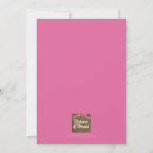 Roze Pioenrozen Bat Mitzvah Kaart (Achterkant)