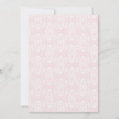 roze pioenrozen Bevestiging meisje Kaart (Achterkant)