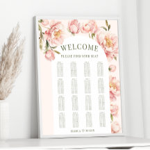 Roze pioenrozen bloemboog Bruiloft Zitkaarten