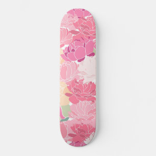 Roze Pioenrozen Bloementuin Vrouwelijke Bloemen Persoonlijk Skateboard