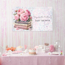 Roze Pioenrozen & Boeken Nieuw Hoofdstuk Meisje Ba