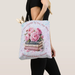 Roze Pioenrozen & Boeken Nieuw Hoofdstuk Meisje Ba Tote Bag