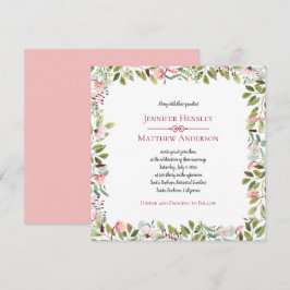Roze Pioenrozen en Eucalyptus Bloemstuklijst Kaart
