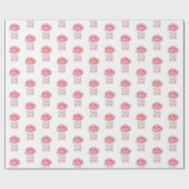 Roze Pioenrozen en Parfum Bloemen Cadeaupapier (Vlak)