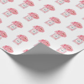 Roze Pioenrozen en Parfum Bloemen Cadeaupapier (Hoek)