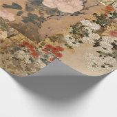 Roze Pioenrozen en Rozen Antiek Kunst Cadeaupapier (Hoek)