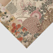 Roze Pioenrozen en Rozen Antiek Kunst Tissuepapier (Detail)